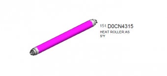 D0CN4315 Нагревательный ролик HEAT ROLLER:ASS'Y